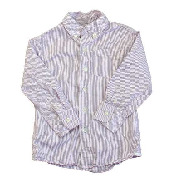Crewcuts Boys Purple | White Button Down Long Sleeve size: 2T - Picture 1 of 2